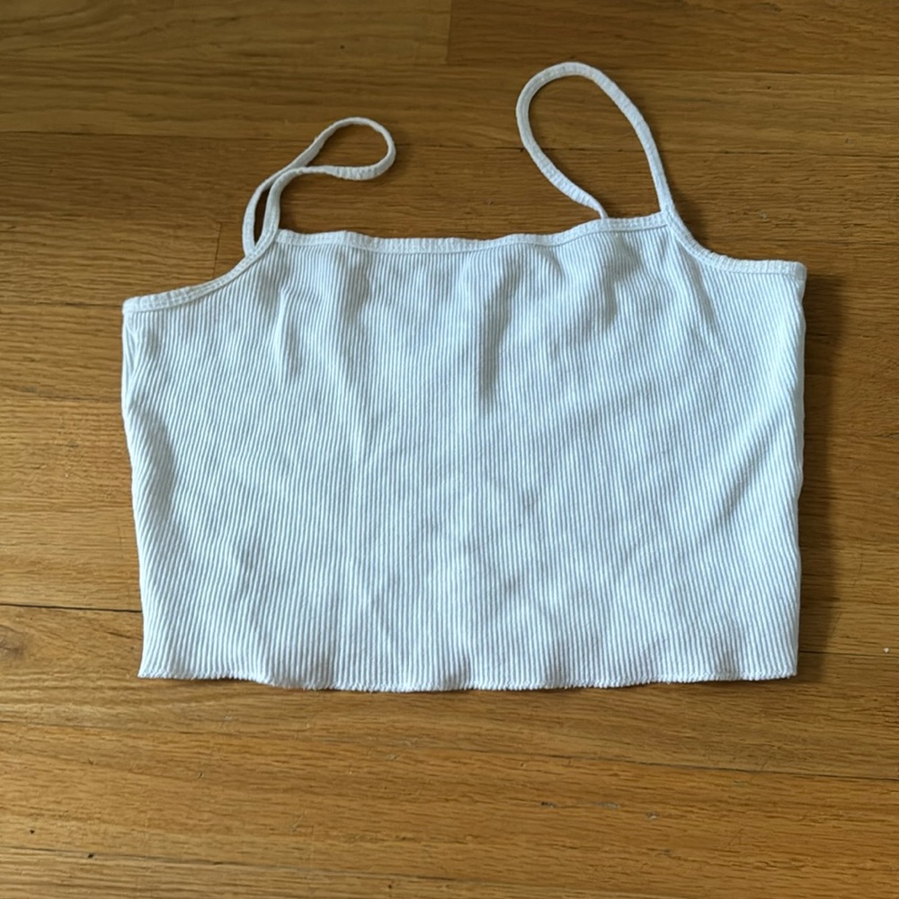 Nude lucy crop top white